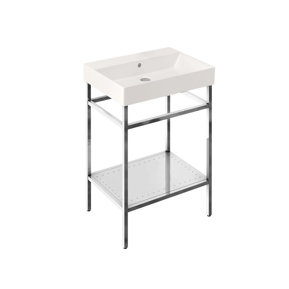Frame stand for 600 basin - polished stainless steel NTH